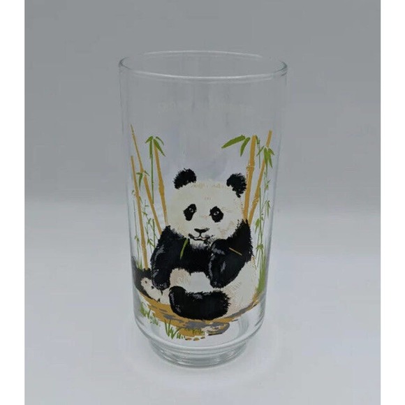1978 Burger Chef Collector's Series Endangered Species "The Giant Panda" Glass - Picture 1 of 2